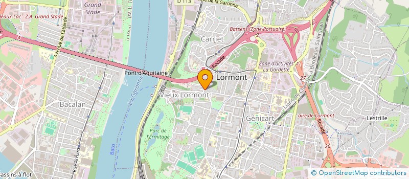 localisation de l'entreprise LE ZERO ET L'INFINI à LORMONT