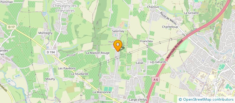 localisation de l'entreprise LE ZINC à CHARNAY-LES-MACON
