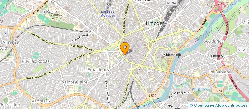 localisation de l'entreprise LE ZINC VANITEUX à LIMOGES