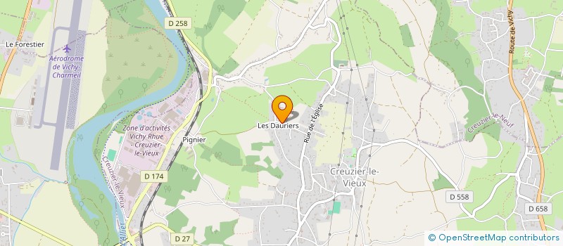 localisation de l'entreprise LE2M HOLDING à CREUZIER-LE-VIEUX