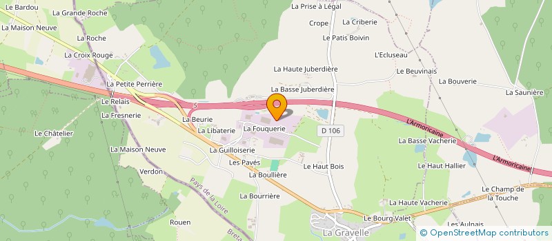 localisation de l'entreprise LEA COMPOSITES NORD OUEST  LA GRAVELLE