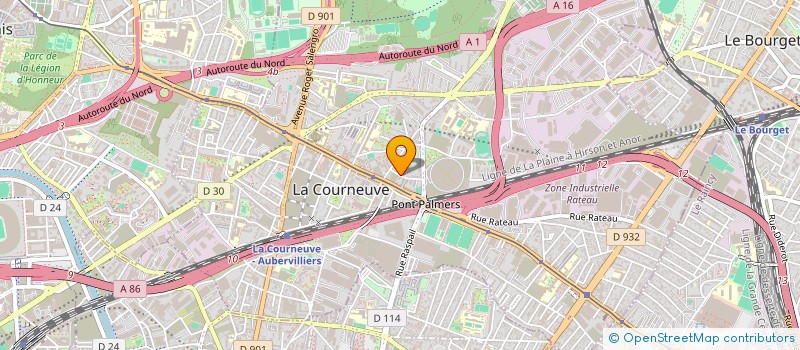 localisation de l'entreprise LEA TRANSPORT à LA COURNEUVE