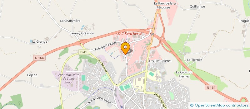 localisation de l'entreprise LEADEL à LOUDEAC