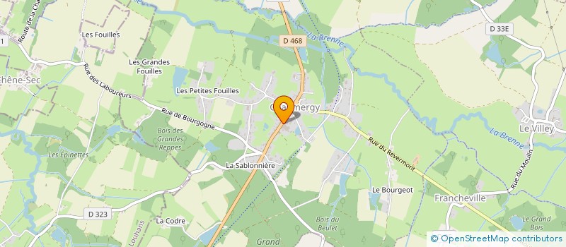 localisation de l'entreprise LEADER AUTOMOBILES 39  CHAUMERGY