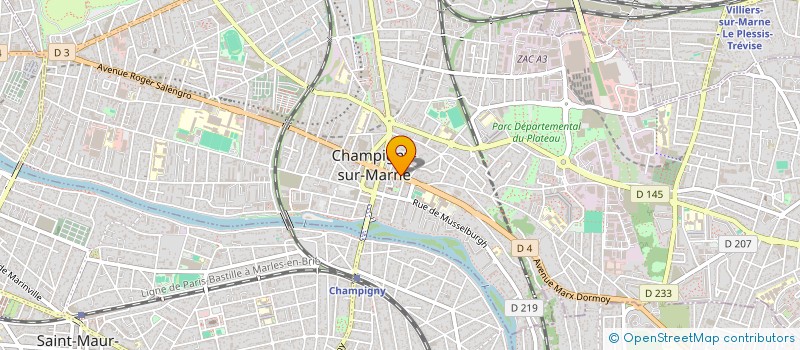 localisation de l'entreprise LEADER EURO DIFFUSION à CHAMPIGNY-SUR-MARNE