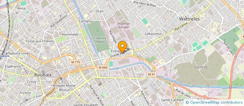 localisation de l'entreprise LEAGUE OF IRIS  ROUBAIX