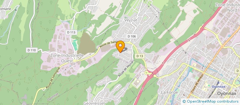 localisation de l'entreprise LEAMAX à OYONNAX