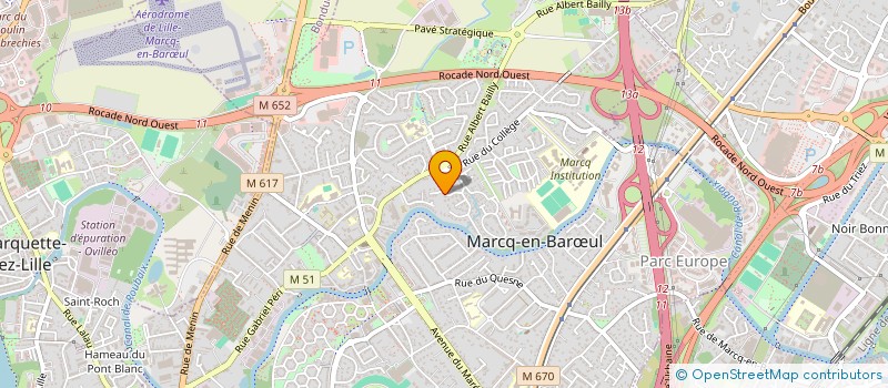 localisation de l'entreprise LEANA à MARCQ-EN-BARŒUL