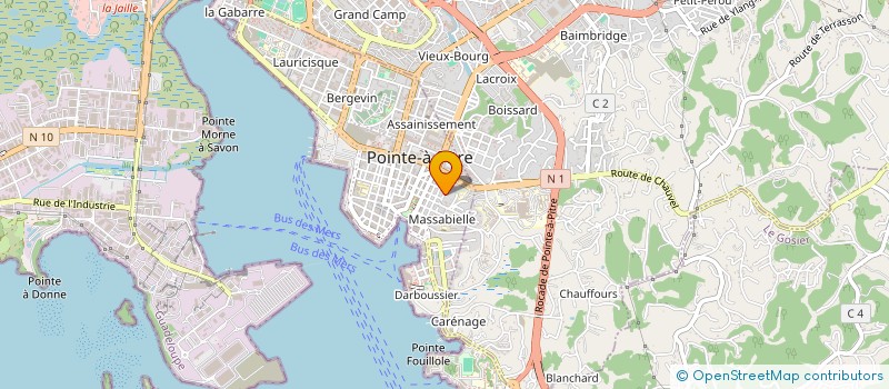 localisation de l'entreprise LEANEV à POINTE A PITRE