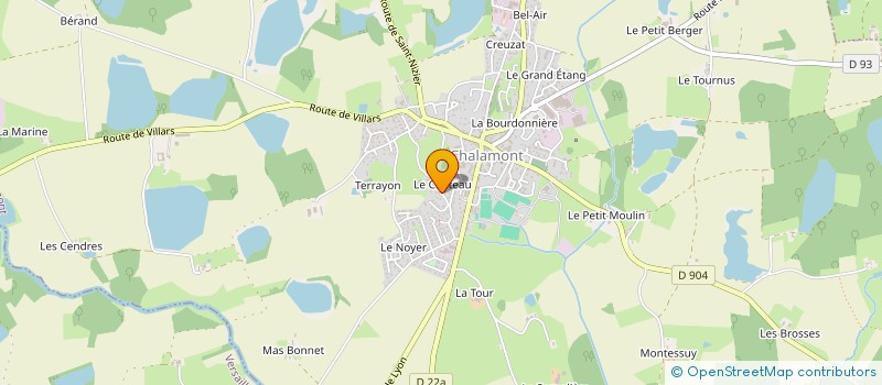 localisation de l'entreprise LEANNE à CHALAMONT