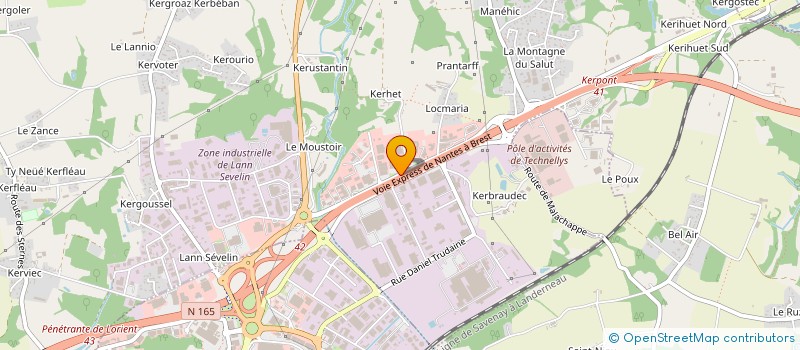localisation de l'entreprise LEAPOOL à CAUDAN