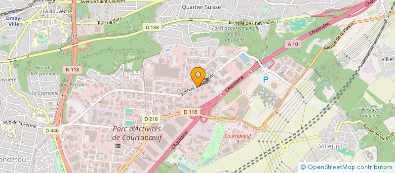 localisation de l'entreprise LEASAMETRIC à VILLEBON-SUR-YVETTE
