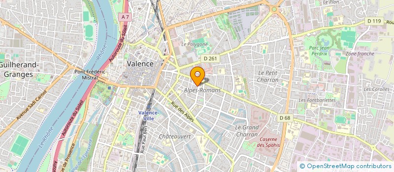 localisation de l'entreprise LEAX à VALENCE