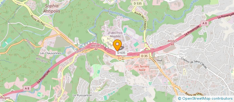 localisation de l'entreprise LEBAS MILLERE à ANTIBES