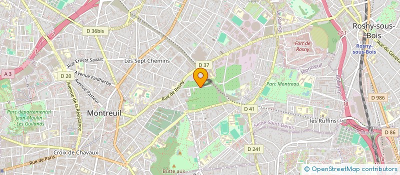 localisation de l'entreprise LEBEAU ET FILS à MONTREUIL