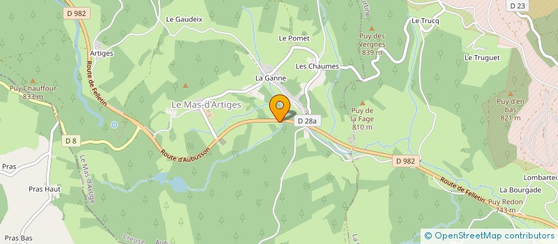 localisation de l'entreprise LEBEAU YANN SARL  LE MAS D'ARTIGES