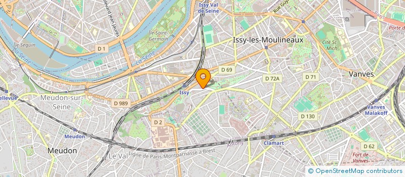 localisation de l'entreprise LEBEL à ISSY-LES-MOULINEAUX