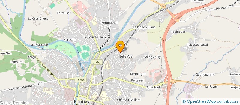 localisation de l'entreprise LEBELLERU  PONTIVY