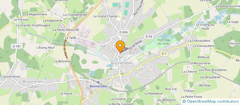 localisation de l'entreprise LEBERTACT à BONNETABLE