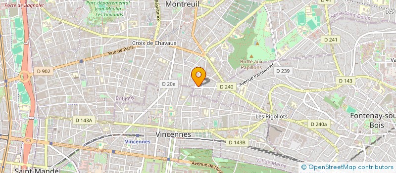 localisation de l'entreprise LEBLOND PATRIMOINE à MONTREUIL