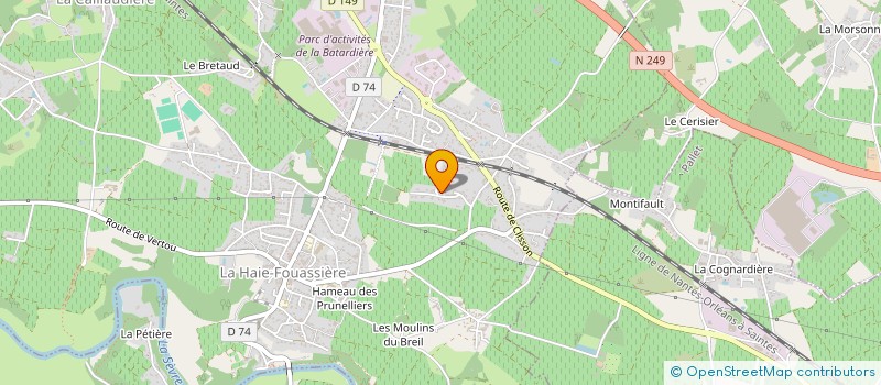 localisation de l'entreprise LEBOIS à LA HAIE-FOUASSIERE