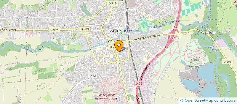 localisation de l'entreprise LEBON BIBIJON  ISSOIRE