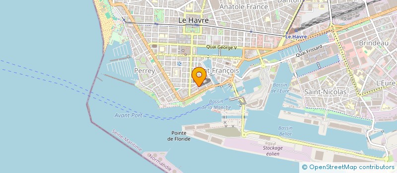 localisation de l'entreprise LEBON THIERRY & HUGAUX  LE HAVRE