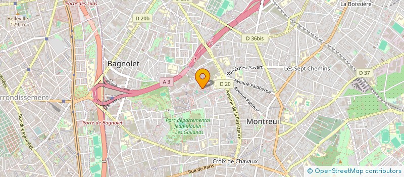 localisation de l'entreprise LEBONTRANSPORT à MONTREUIL