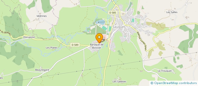 localisation de l'entreprise LEBRAT à SAUGUES