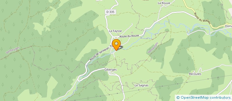 localisation de l'entreprise LEBRAT VEYRADIER  SAUGUES