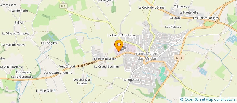 localisation de l'entreprise LEBRET MACONNERIE  SAINT-MELOIR-DES-ONDES