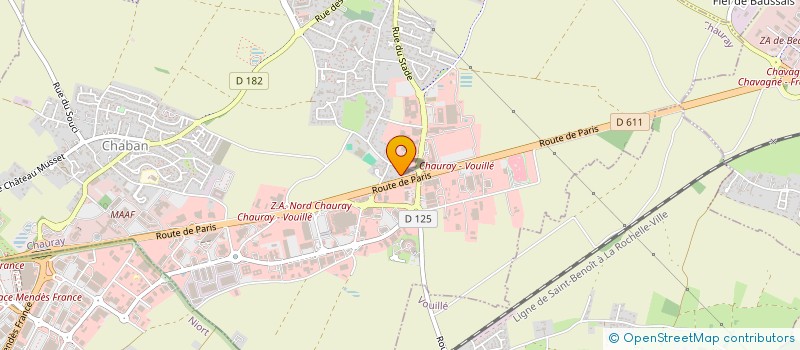 localisation de l'entreprise LEBRUN ENERGIES à CHAURAY