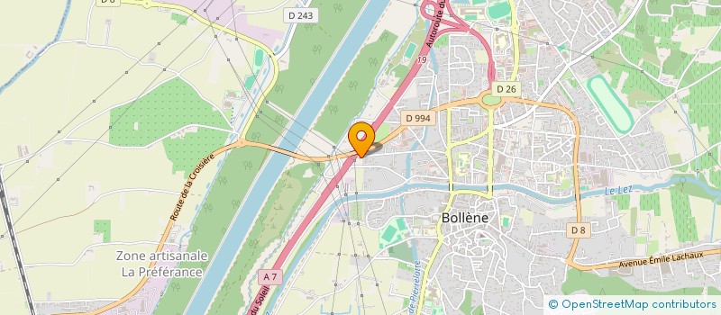 localisation de l'entreprise LECA  BOLLENE