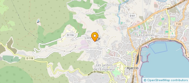 localisation de l'entreprise LECA à AJACCIO