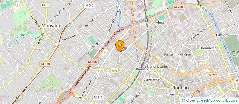 localisation de l'entreprise LECA AUTO à ROUBAIX