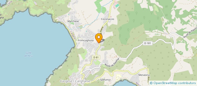 localisation de l'entreprise LECA ET FILS à CARGESE