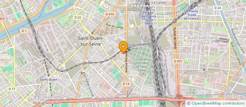 localisation de l'entreprise LECA & EZZAOUI à SAINT-OUEN-SUR-SEINE
