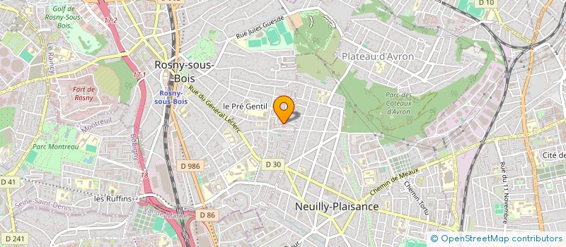 localisation de l'entreprise LECABLE à ROSNY-SOUS-BOIS