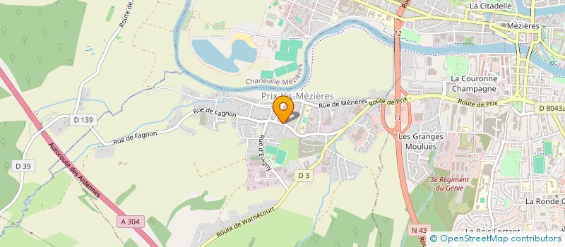 localisation de l'entreprise LECAILLE DISTRIBUTION à PRIX-LES-MEZIERES