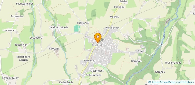localisation de l'entreprise LECALLIER  GUICLAN