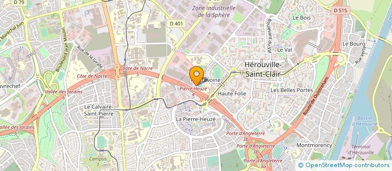 localisation de l'entreprise LECAS INDUSTRIES à HEROUVILLE-SAINT-CLAIR