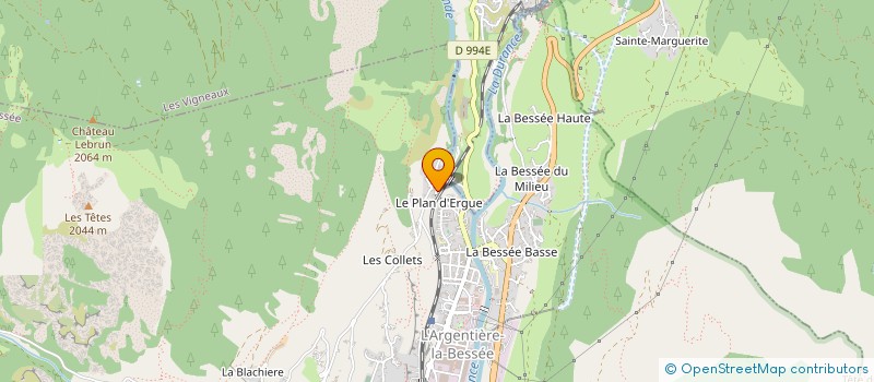localisation de l'entreprise LECCA MACONNERIE à L'ARGENTIERE-LA-BESSEE