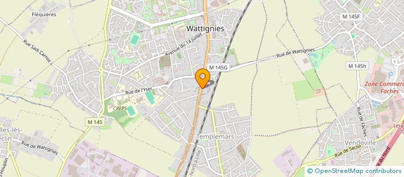 localisation de l'entreprise LECERF SERVICES  WATTIGNIES