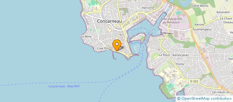 localisation de l'entreprise LECHAT  CONCARNEAU