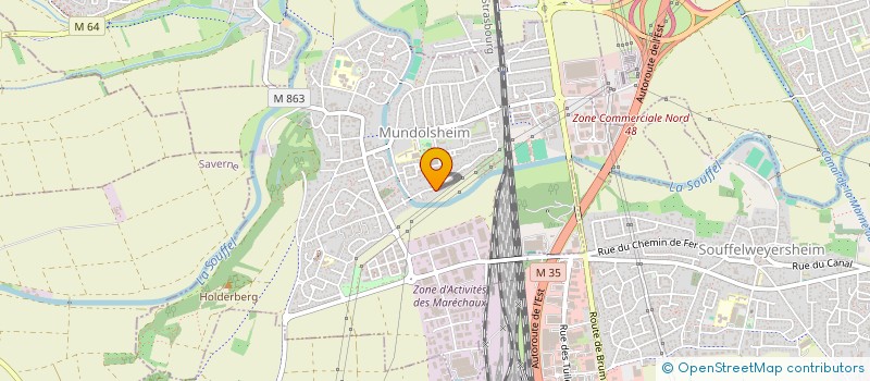 localisation de l'entreprise LECHAT  MUNDOLSHEIM