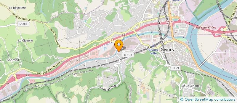 localisation de l'entreprise LECLAIRCOLIS à GIVORS
