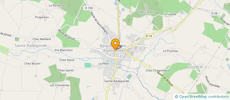 localisation de l'entreprise LECLER PETITPAS à BAIGNES-SAINTE-RADEGONDE