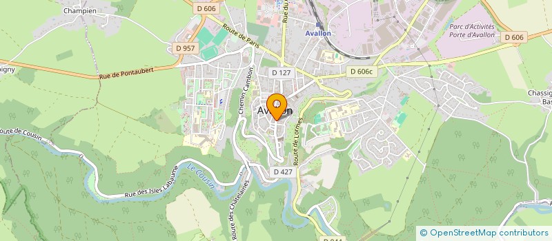 localisation de l'entreprise LECLERC à AVALLON
