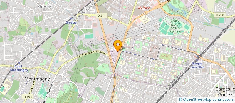 localisation de l'entreprise LECLERC  SARCELLES