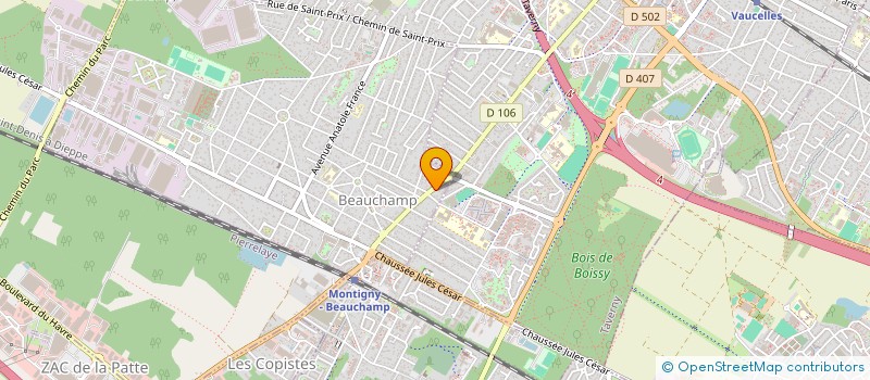 localisation de l'entreprise LECLERC  BEAUCHAMP